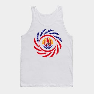 French Polynesian American Multinational Patriot Flag Series Tank Top